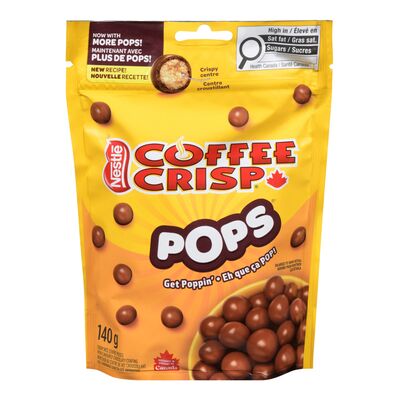 Sachet plein format de sucettes Nestlé Coffee Crisp (140 g)