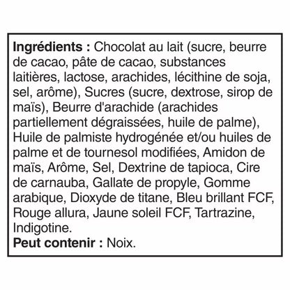 Sachet familial M&M's Chocolat au Lait et Beurre de Cacahuète (165g)