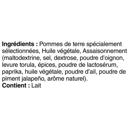 Ingredients list in French on a white background
