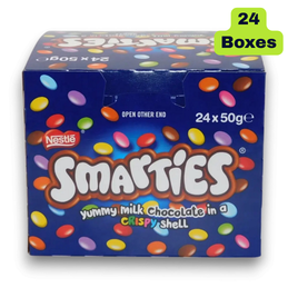 Nestlé Smarties Chocolat au lait dragéifié, paquet de 24 (24 x 45 g)