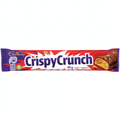 Cadbury Crispy Crunch chocolate bar packaging on a white background