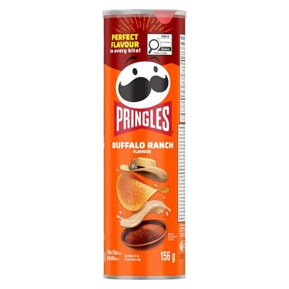 Pringles Buffalo Ranch flavor can on a white background