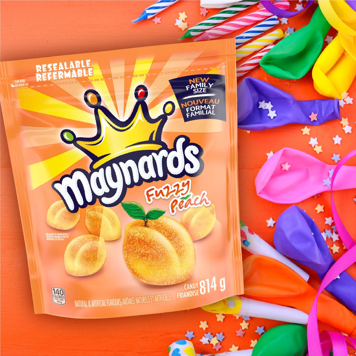 Bonbons gélifiés Pêches Acidulées Maynards (814 g)
