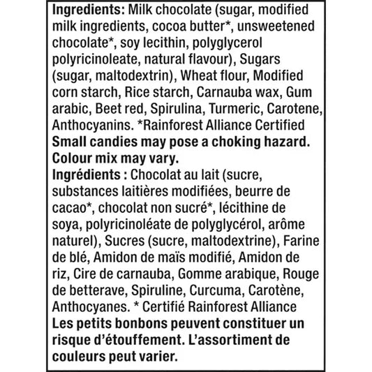 Ingredients list for a product on a black background