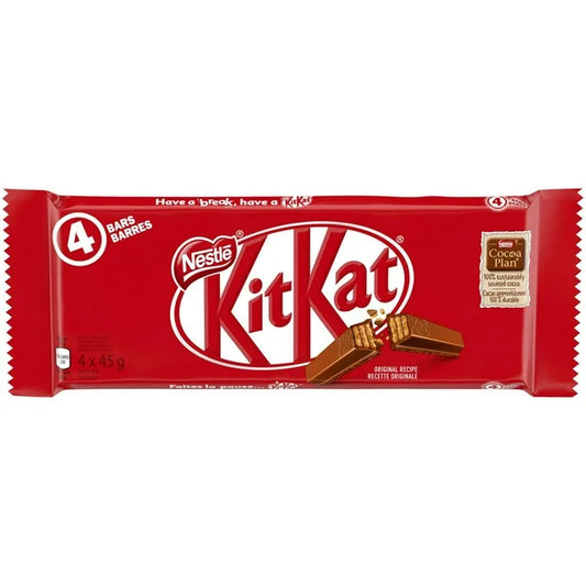 Tablette de chocolat Kit Kat de Nestlé, paquet de 4 (4 x 45g)