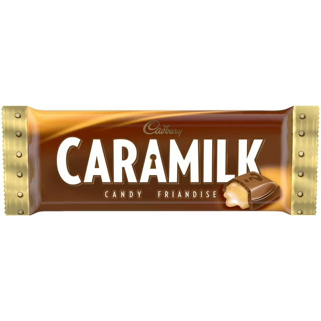 Cadbury Caramilk chocolate bar on a white background
