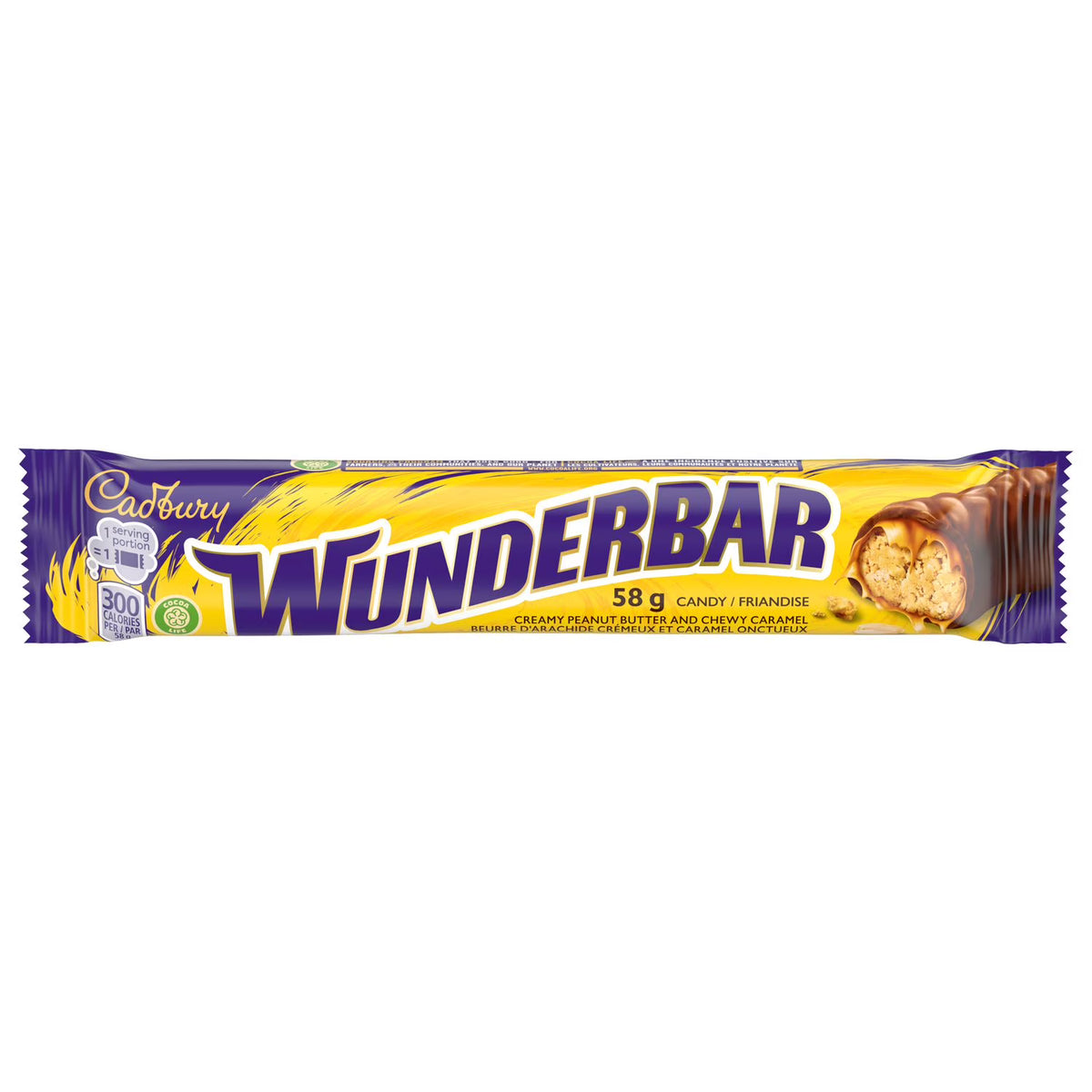 Cadbury Wunderbar candy bar packaging on a white background