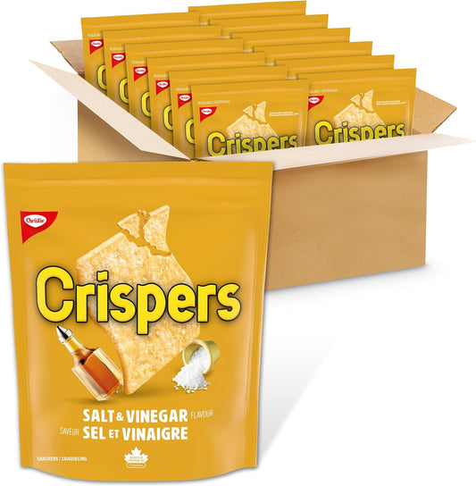 Craquelins saveur sel et vinaigre Crispers, paquet de 12 (12 x 145 g)
