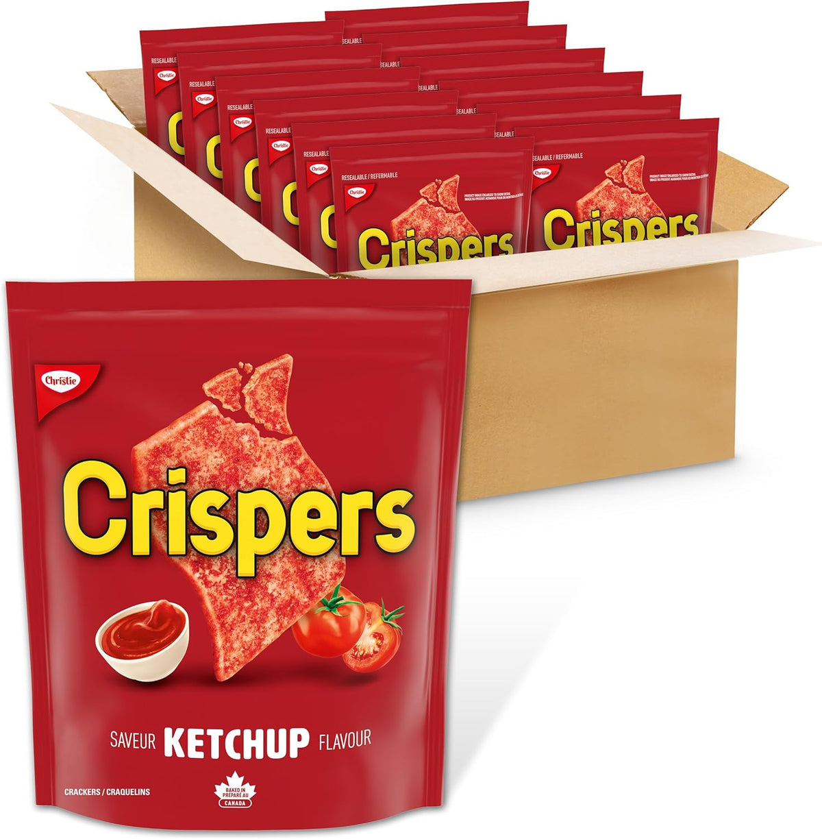 Crispers Saveur Ketchup Croustilles 12 Paquets (12 x 145g)