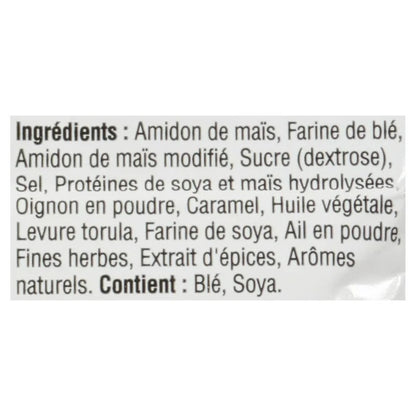 List of ingredients on a food product label in French