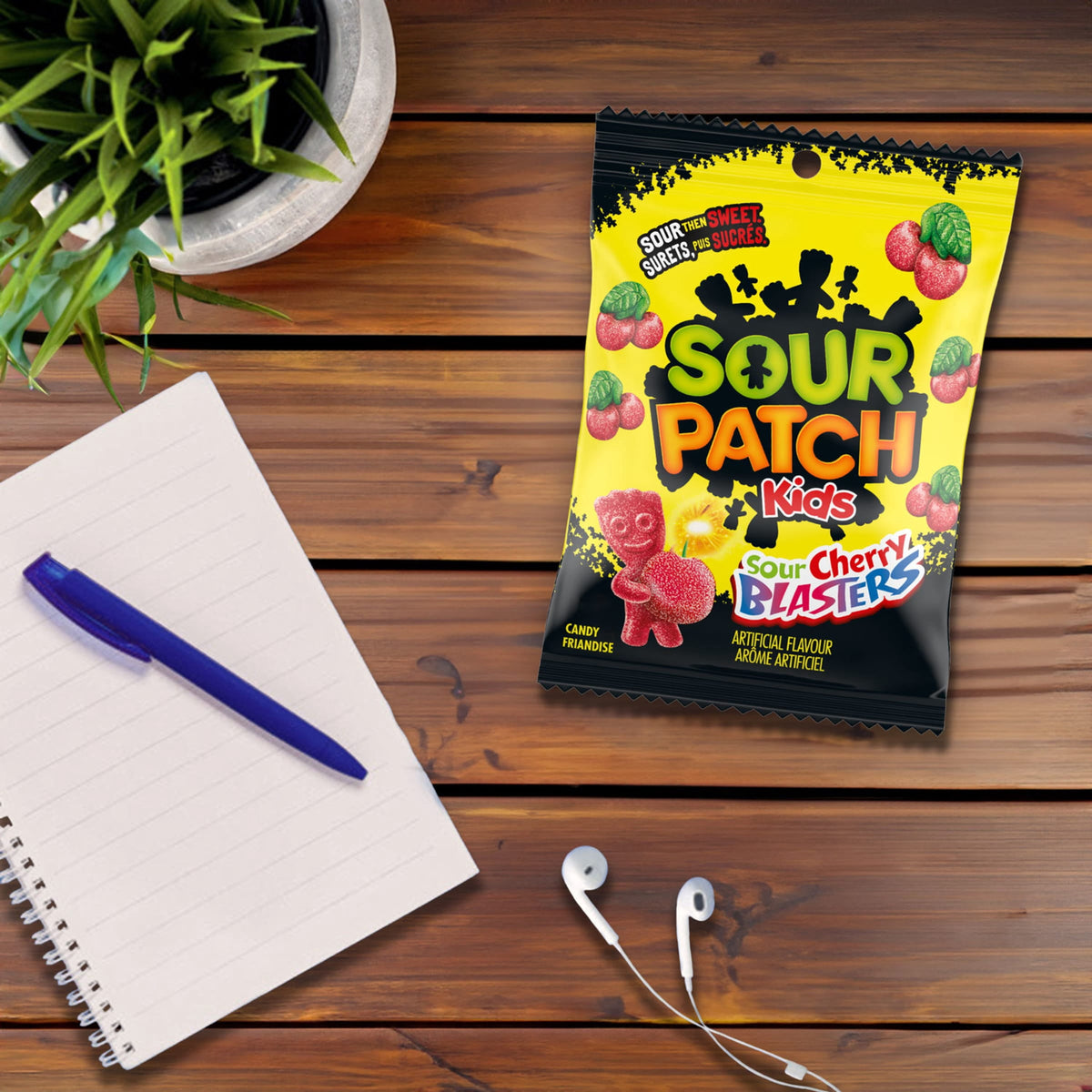 Bonbons Gommeux Cerise Acidulée Sour Patch Kids Blasters (308G)