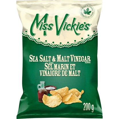 Miss Vickie's Croustilles Sel de mer et Vinaigre de malt Paquet de 10 (10 x 200 g)