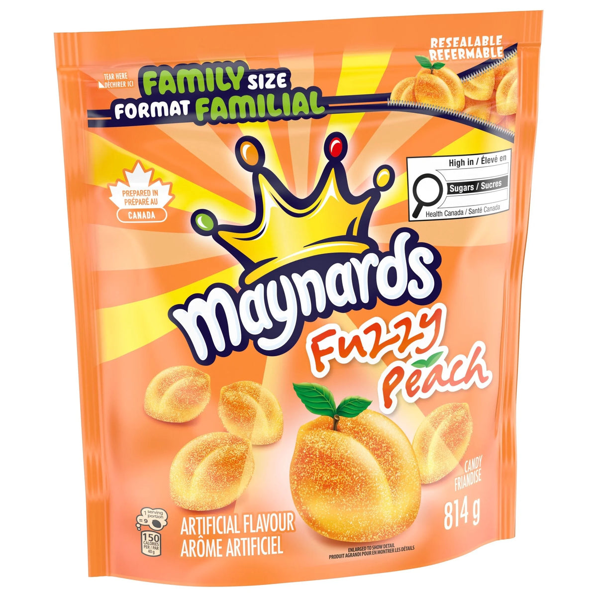 Bonbons gélifiés Pêches Acidulées Maynards (814 g)