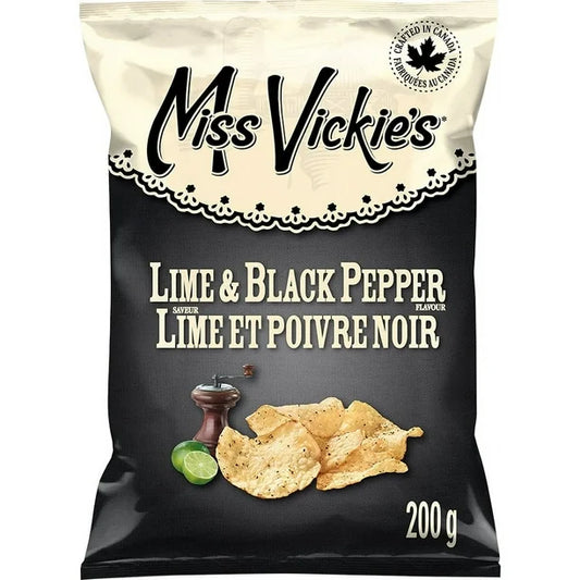 Croustilles Miss Vickie's lime et poivre noir 200 g