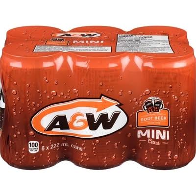 A&W Root Beer Canettes paq. de 6 - (222 ml x 6)